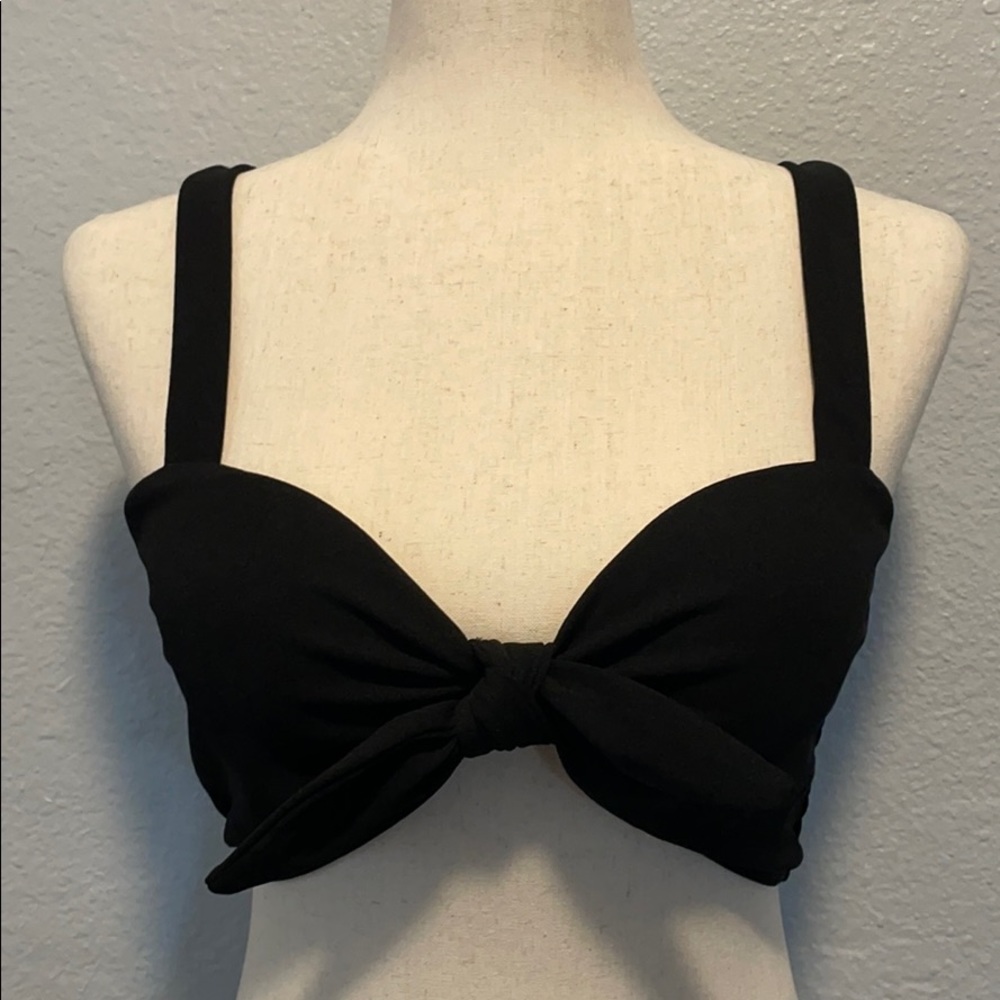 NEW Black Solid Bra Top